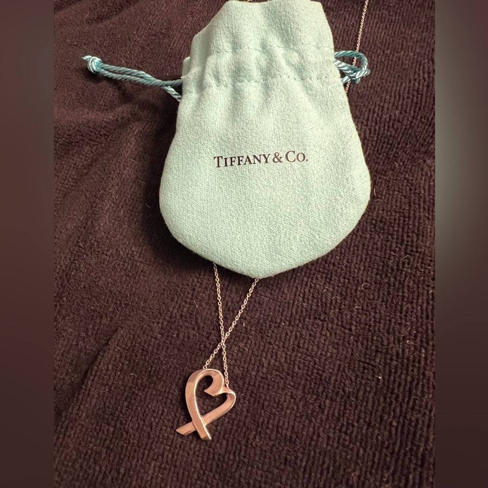 Tiffany & Co Paloma Picasso Loving Heart Sterling Silver Necklace 18” - Picture 6 of 9